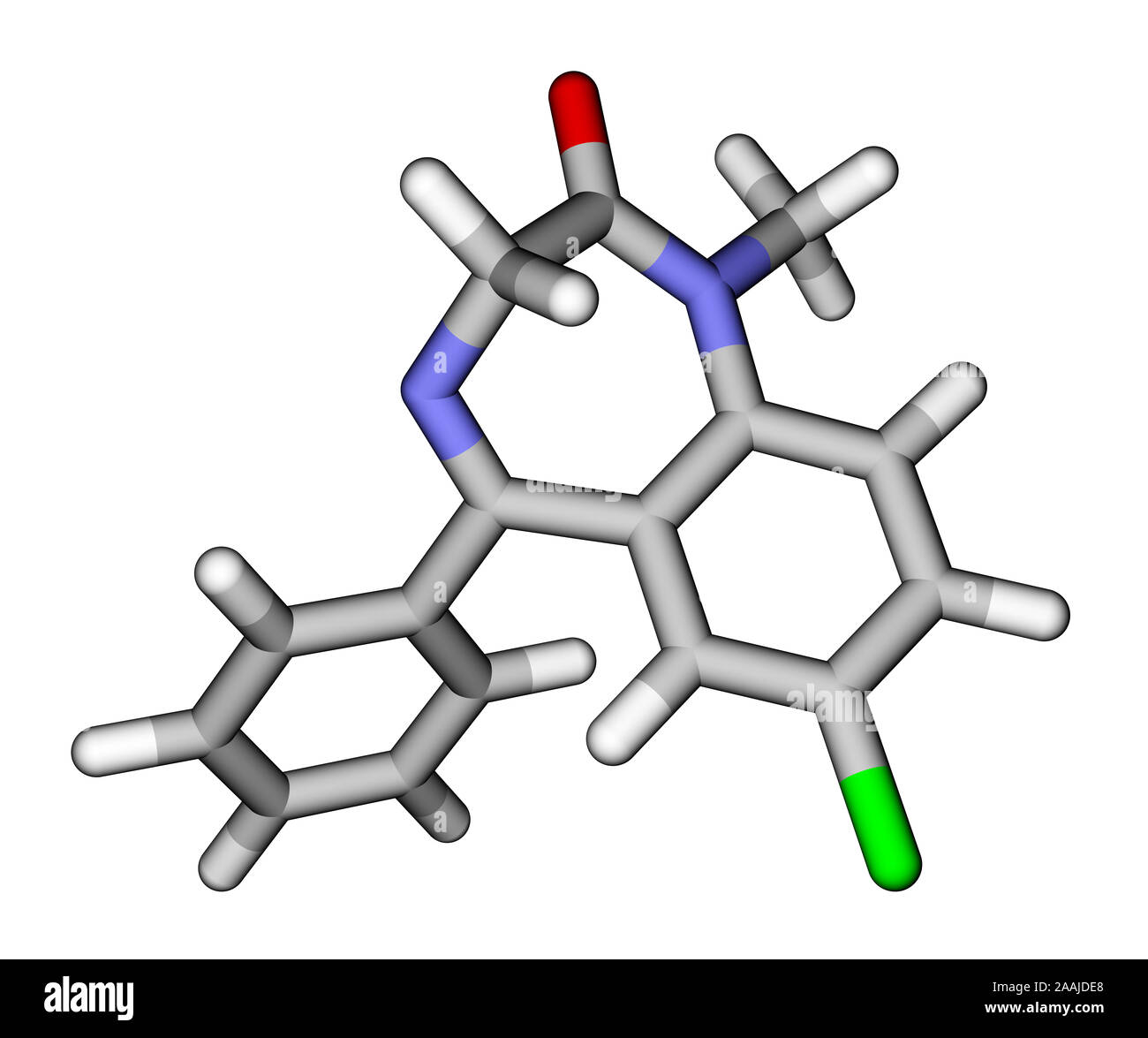 Bâtonnets de diazépam médicaments modèle moléculaire Banque D'Images