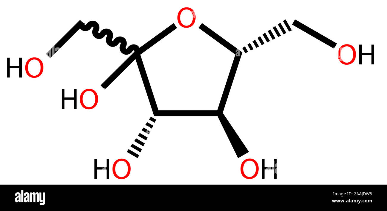 Le fructose formule de structure Banque D'Images