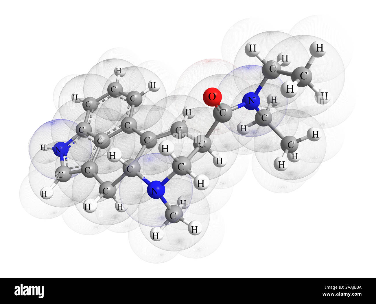 La molécule de LSD Banque D'Images