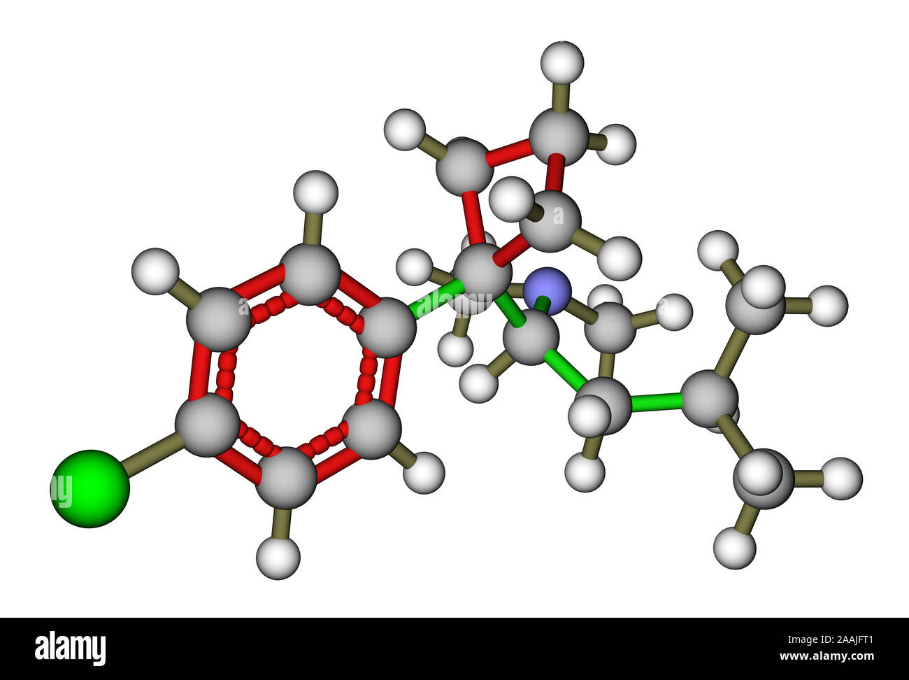 La sibutramine (anorexant par voie orale, le traitement de l'obésité) structure moléculaire Banque D'Images