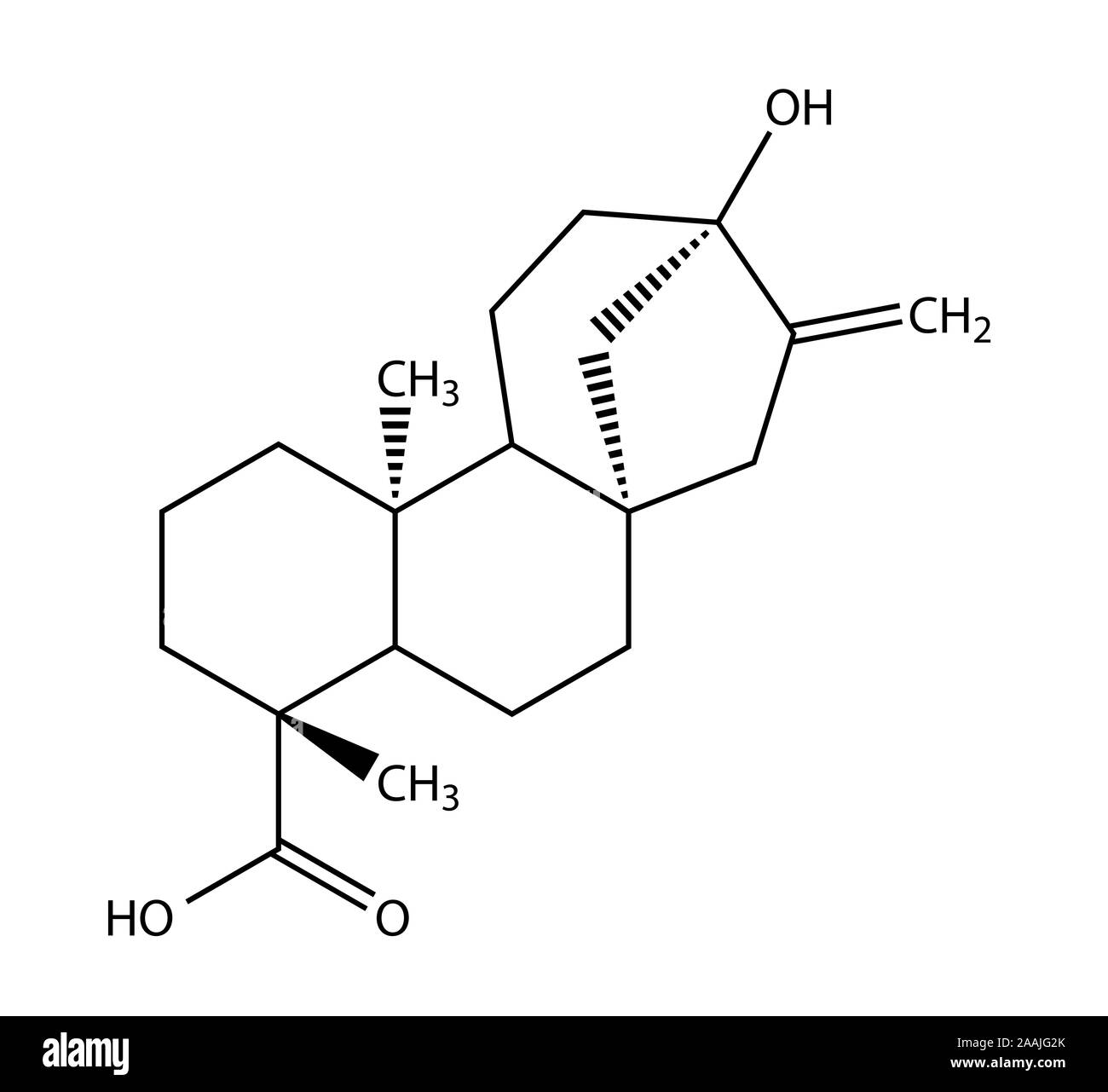 Formule de structure de stéviol Banque D'Images