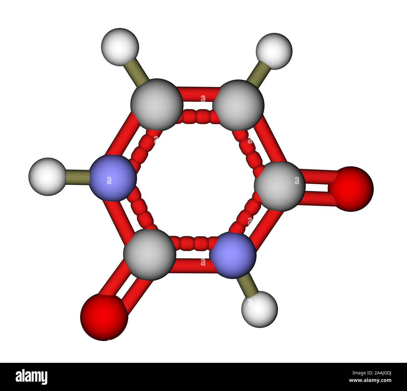 La structure moléculaire de l'uracile nucléobase Banque D'Images