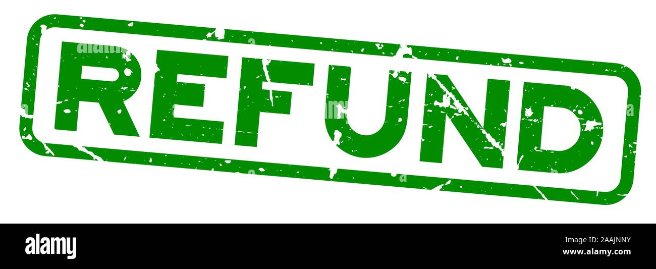 Grunge remboursement vert parole place joint en caoutchouc stamp sur fond blanc Illustration de Vecteur