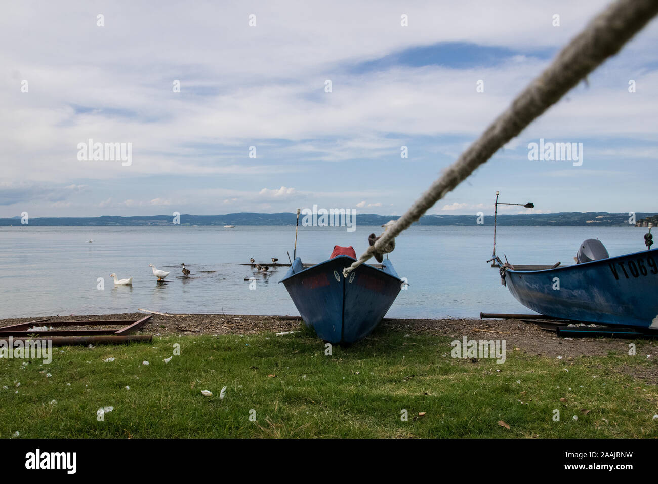Le lac de Bolsena - Italie, un splendide lac Italien Banque D'Images