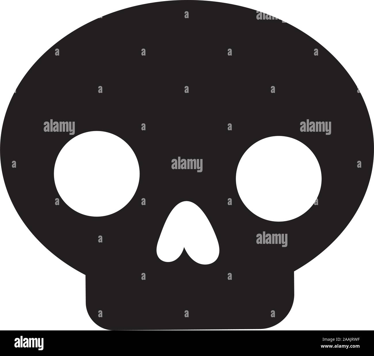 Icône peinte masque skull head Illustration de Vecteur