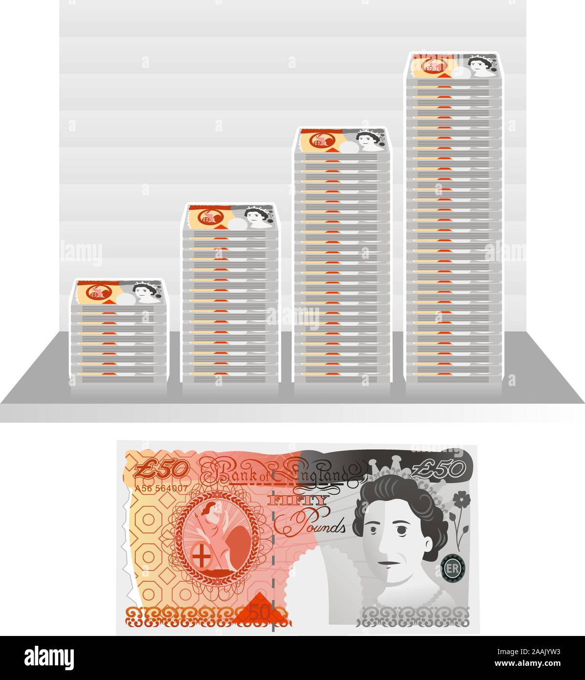 Sterling Pound loi graphique Illustration de Vecteur