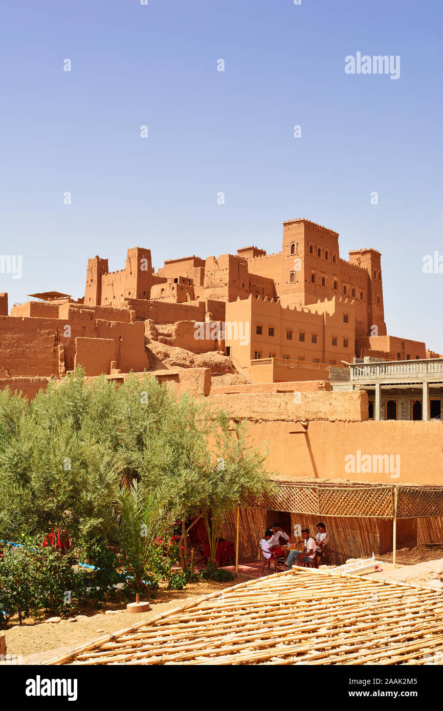 Otmane el Kasbah, la vallée du Draa. Maroc Banque D'Images