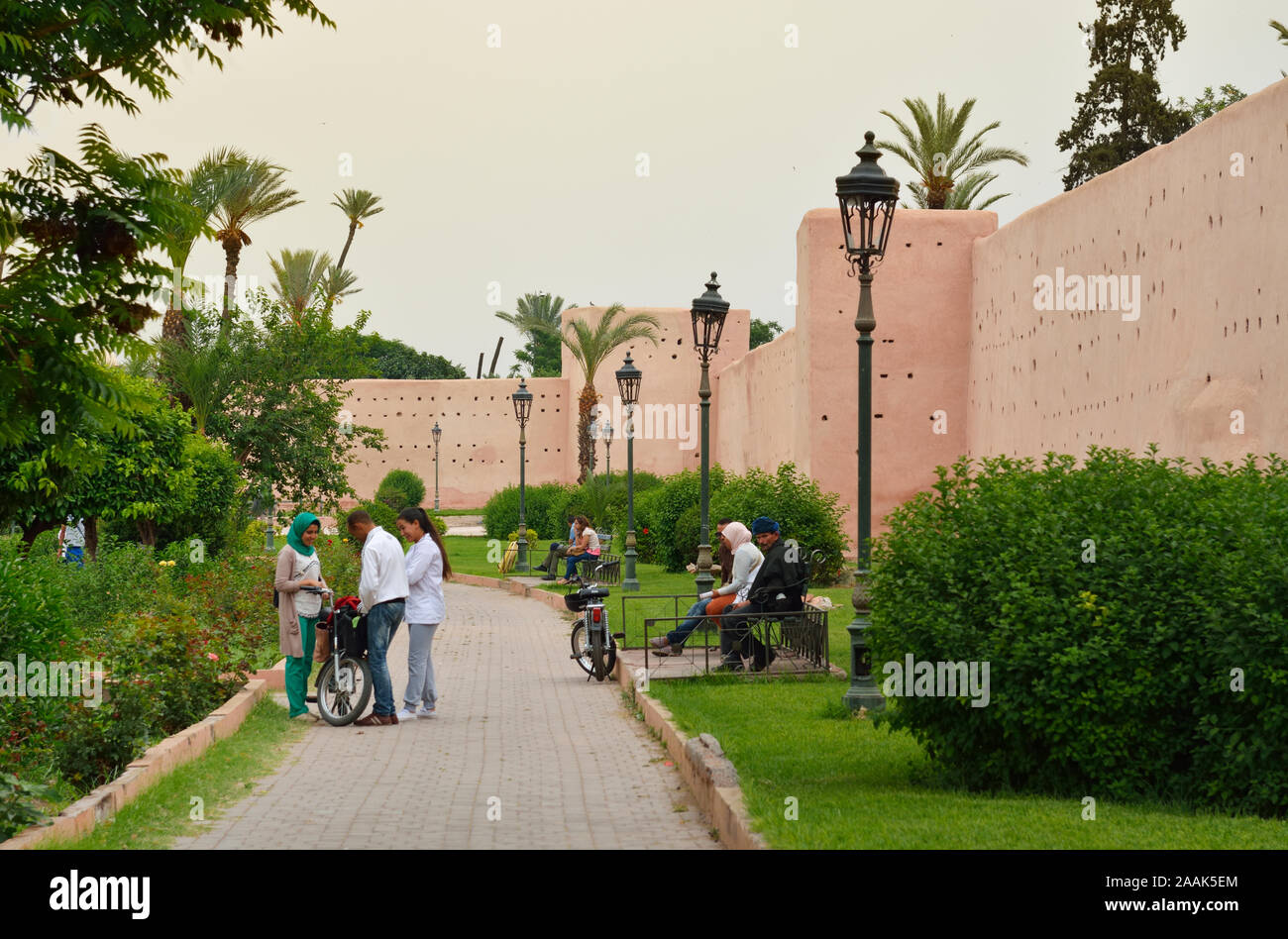 Les anciens remparts de Marrakech. Maroc Banque D'Images