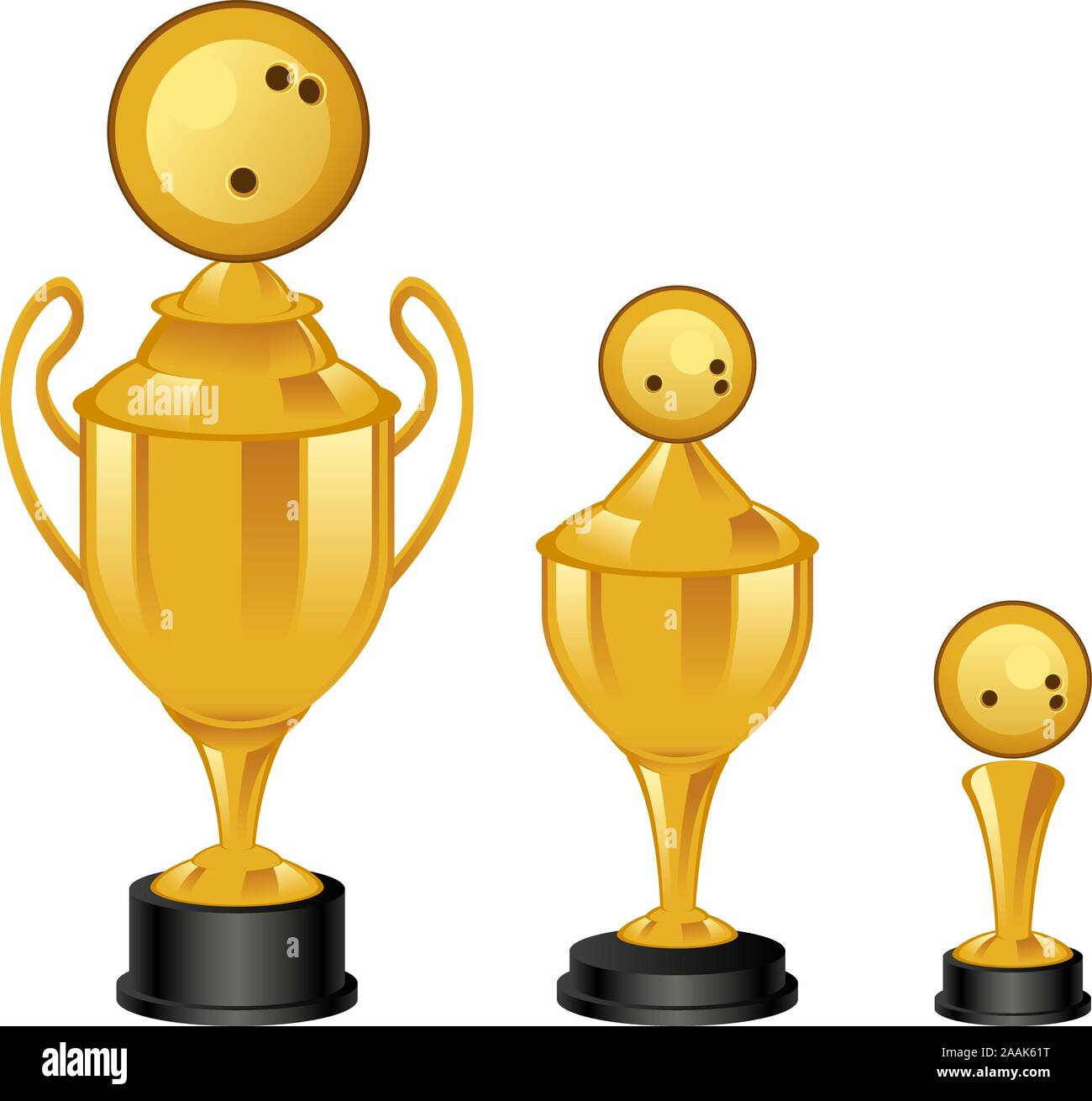Illustrations de trophées Bowling Illustration de Vecteur