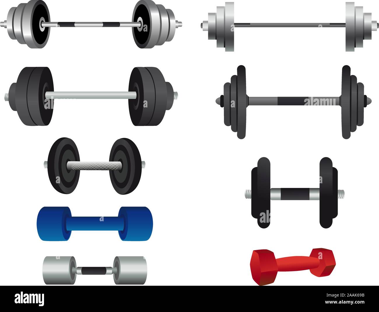 Poids gymnase icons Illustration de Vecteur