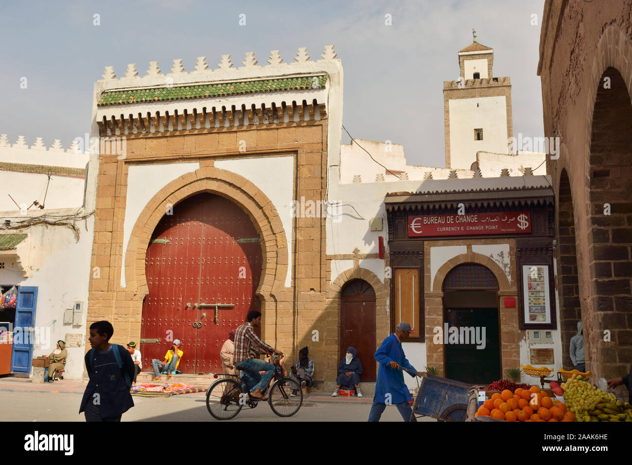 Portes (BAB) au souk d'Essaouira. Maroc Banque D'Images