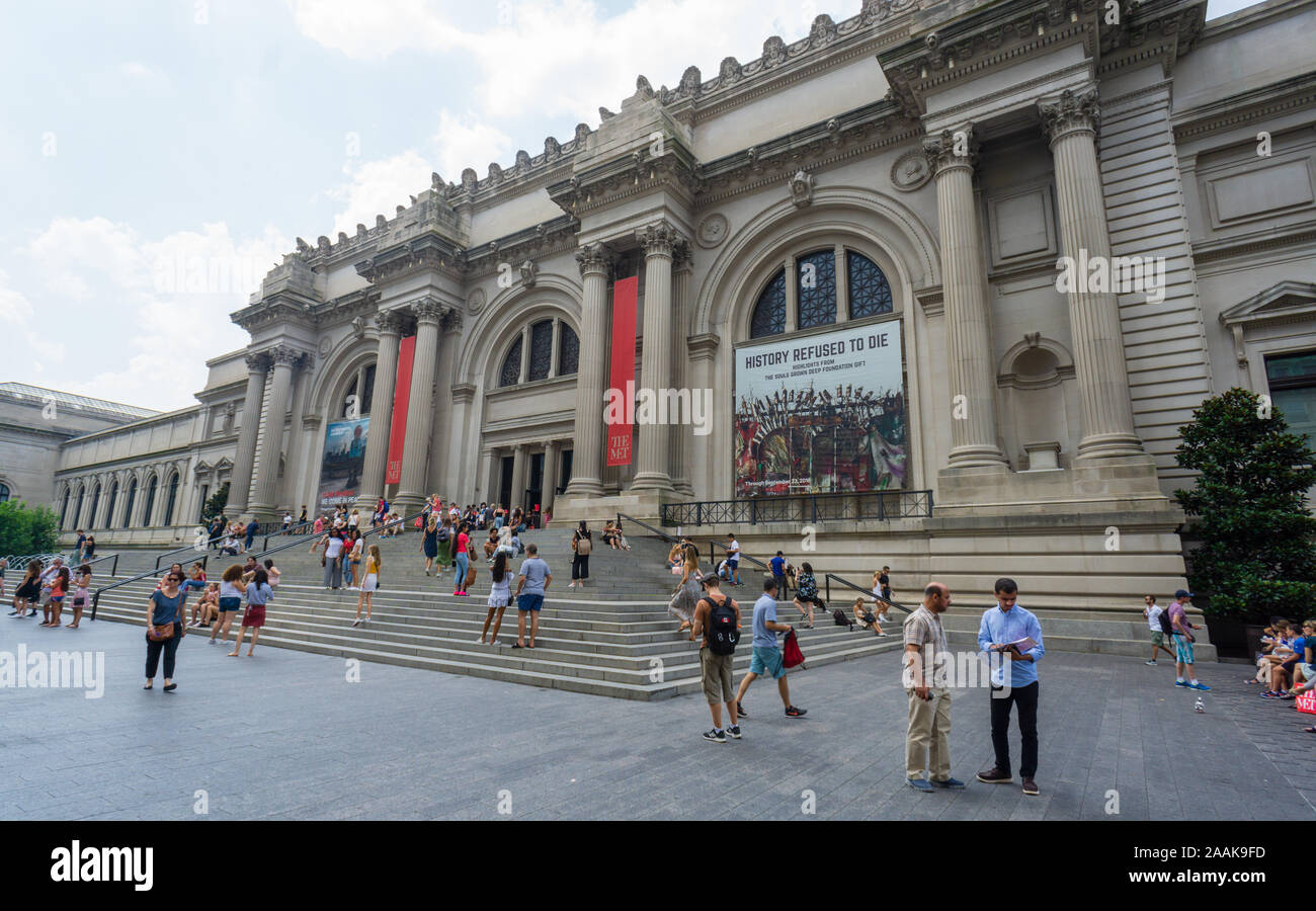 New York, USA - 20 août 2018 : Le Metropolitan Museum of Art situé dans la ville de New York. Banque D'Images