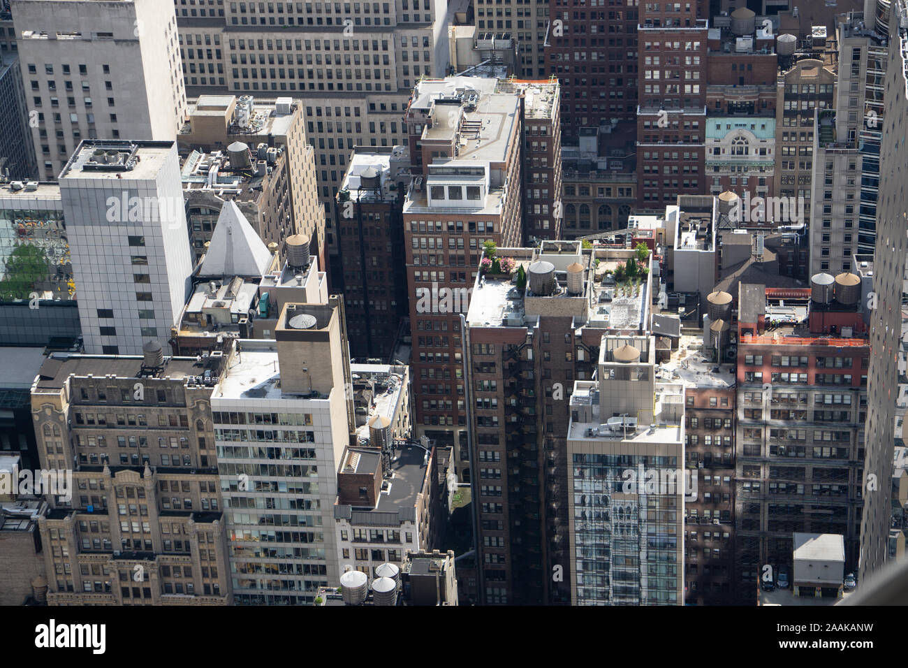 Vue aérienne de bâtiments de Manhattan New York City Banque D'Images