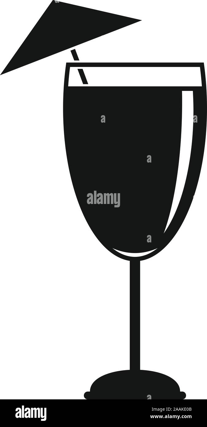 Icône parapluie cocktail. Simple illustration de l'icône vecteur parapluie cocktail pour la conception web isolé sur fond blanc Illustration de Vecteur