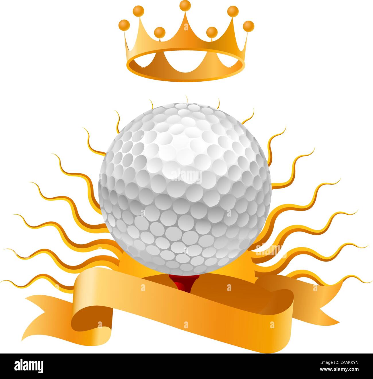 Gagnant Golf Ball Sun vector illustration Illustration de Vecteur
