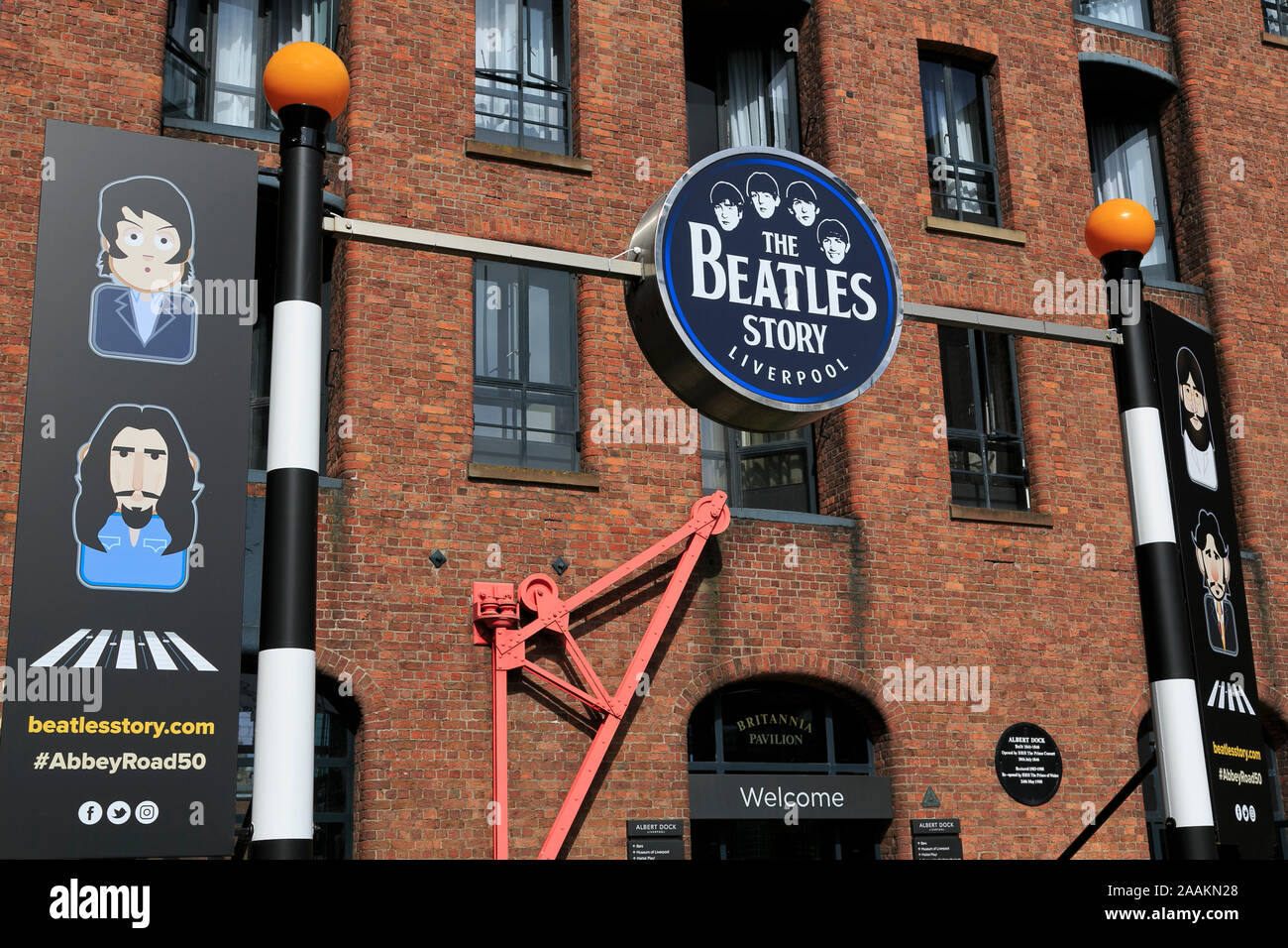 Le musée des Beatles, Albert Dock, Liverpool, Angleterre, Royaume-Uni Banque D'Images