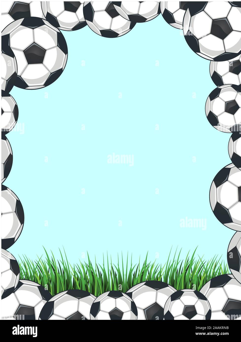 Les ballons de soccer frame Image Vectorielle Stock - Alamy