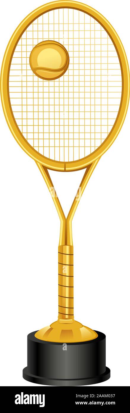 Raquette de tennis trophy Illustration de Vecteur