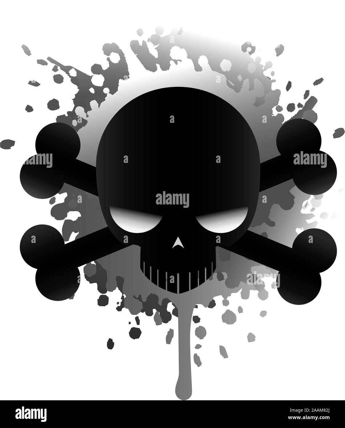 L'icône de l'industrie polluante crâne illustration Illustration de Vecteur