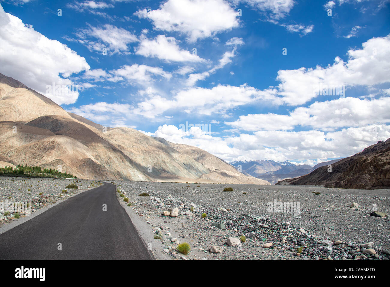 Paysage dans le nord du Ladakh, Inde Banque D'Images