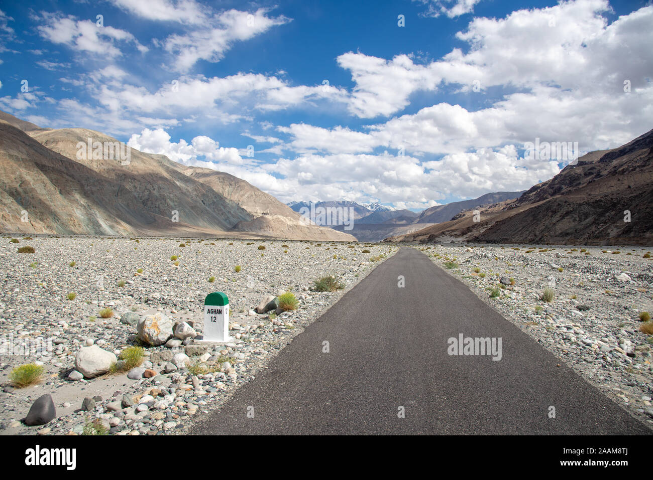 Paysage dans le nord du Ladakh, Inde Banque D'Images