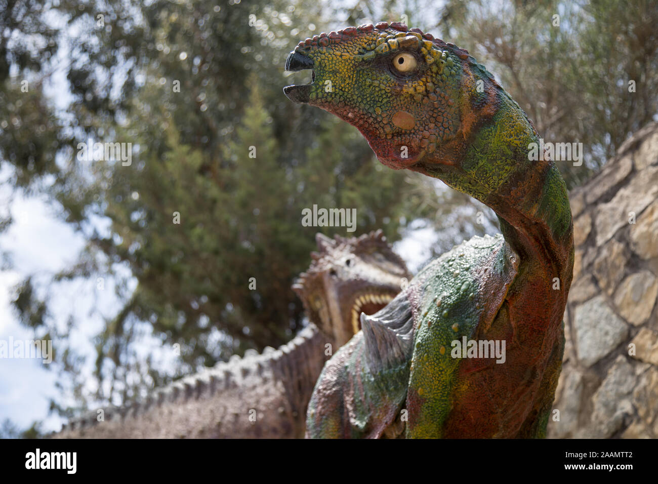 SUCRE, Bolivie - 16 octobre 2019 : taille réelle du modèle de dinosaures du Crétacé, Park Cal Orcko Banque D'Images