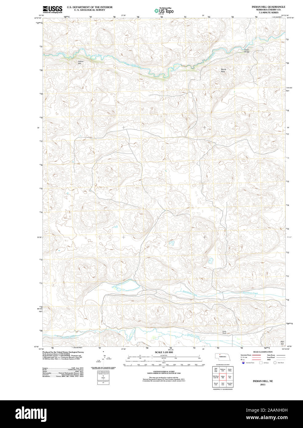 Carte TOPO USGS Montana SW Indian Hill 20111114 Restauration TM Banque D'Images