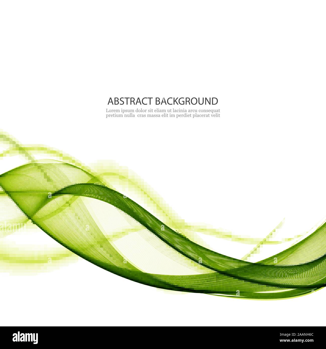 Arrière-plan abstrait avec ondes de couleur onde transporante verte Illustration de Vecteur