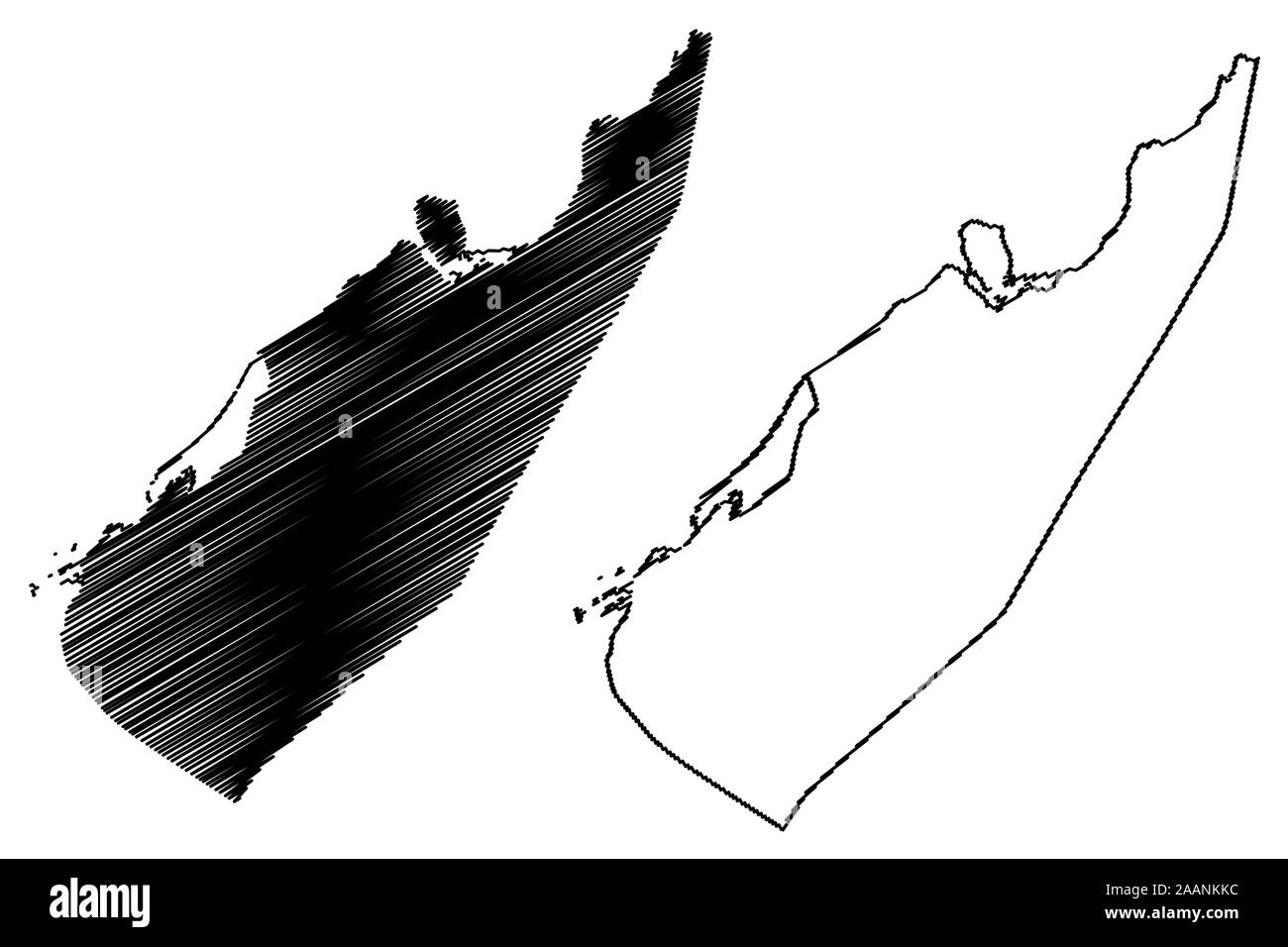 Nelson Region (Nouvelle-Zélande, île du Sud) map vector illustration gribouillage, croquis Nelson site Illustration de Vecteur