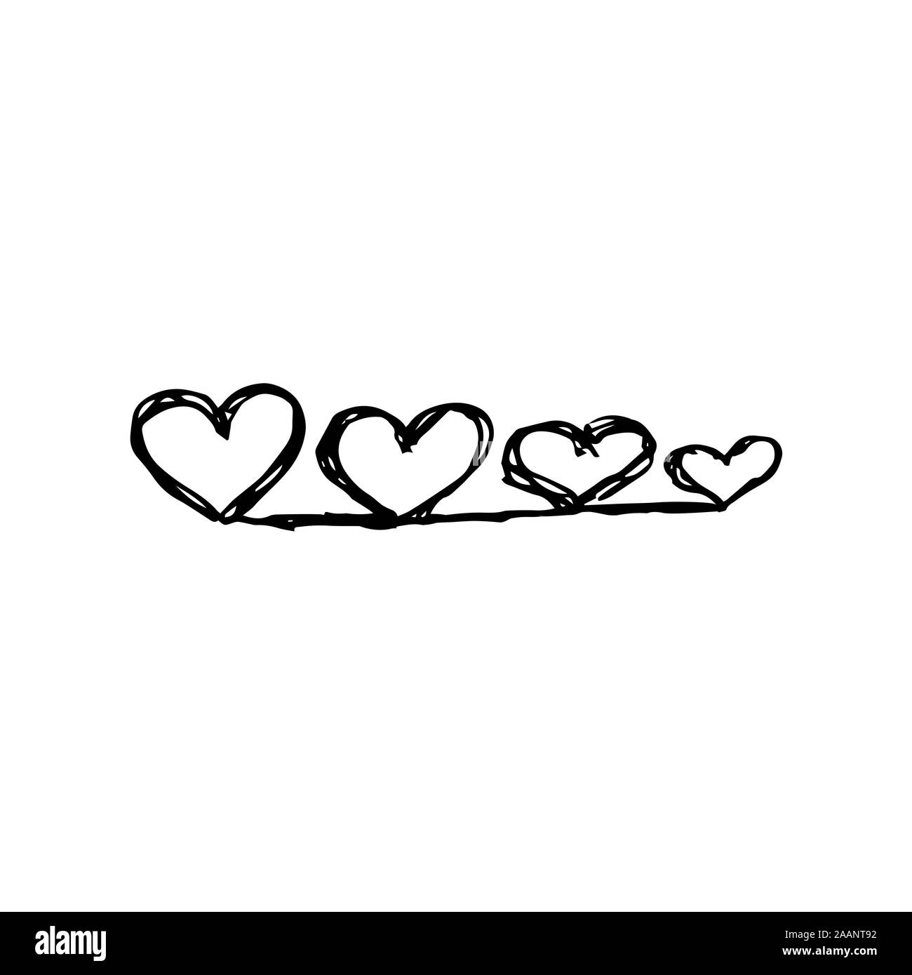 Coeurs connectés. Dessin à la main esquisse pour la Saint-Valentin. Contour noir peuvent être imprimés sur textile, papier peint, papier d'emballage, cartes de vœux, utilisé dans logos, bannières, page d'atterrissage. Vector Illustration. EPS10 Illustration de Vecteur Coeurs connectés. Dessin à la main esquisse pour la Saint-Valentin. Contour noir peuvent être imprimés sur textile, papier peint, papier d'emballage, cartes de vœux, utilisé dans logos, bannières, page d'atterrissage. Vector Illustration. EPS10 Illustration de Vecteur