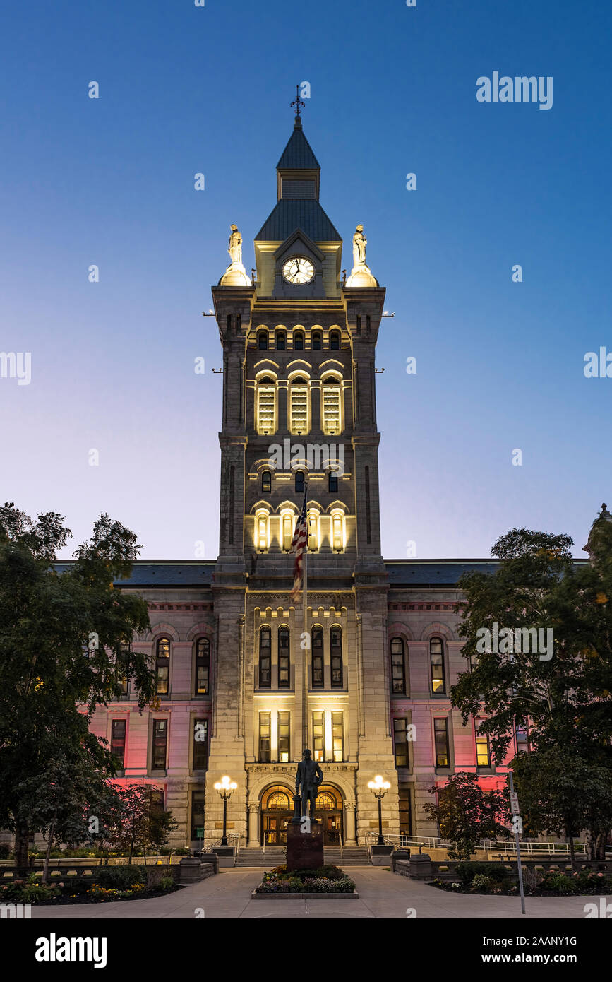 Erie County Hall, architecte Andrew Jackson Warner, Buffalo, New York, USA. Banque D'Images