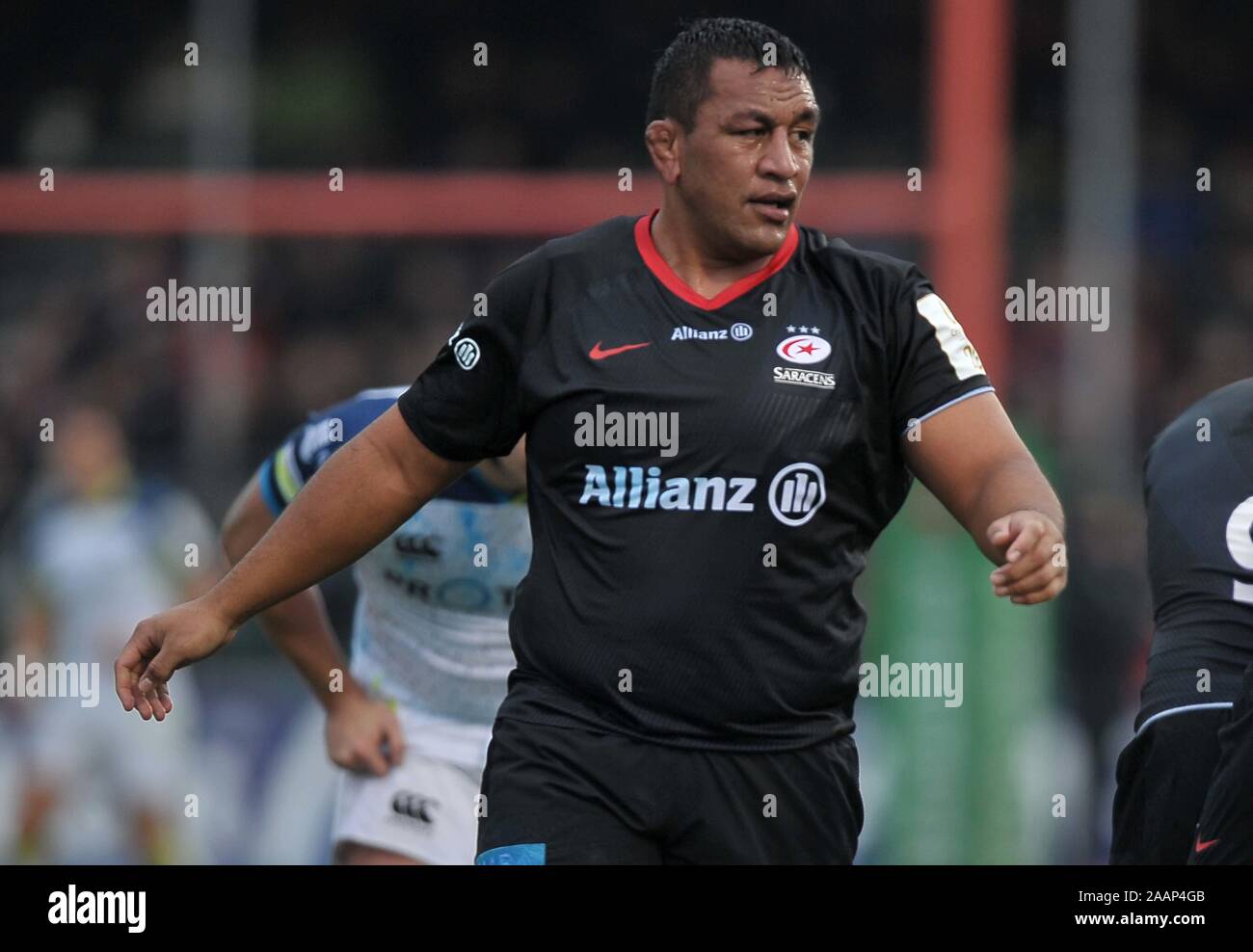 Hendon. United Kingdom. 23 novembre 2019. Mako Vunipola (sarrasins). Saracens v Ospreys. Piscine 4. Heineken Cup Champions. Deuxième (2e) tour. Allianz Park. Hendon. Londres. UK. Garry Crédit/Sport sous gaine en images/Alamy Live News. Banque D'Images