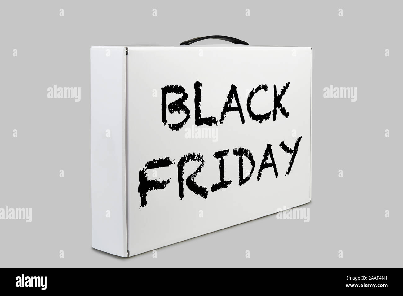 Emballage en carton fort avec poignée pour le Black Friday. Porte-documents,  cas, Dossier, Portfolio Case Photo Stock - Alamy