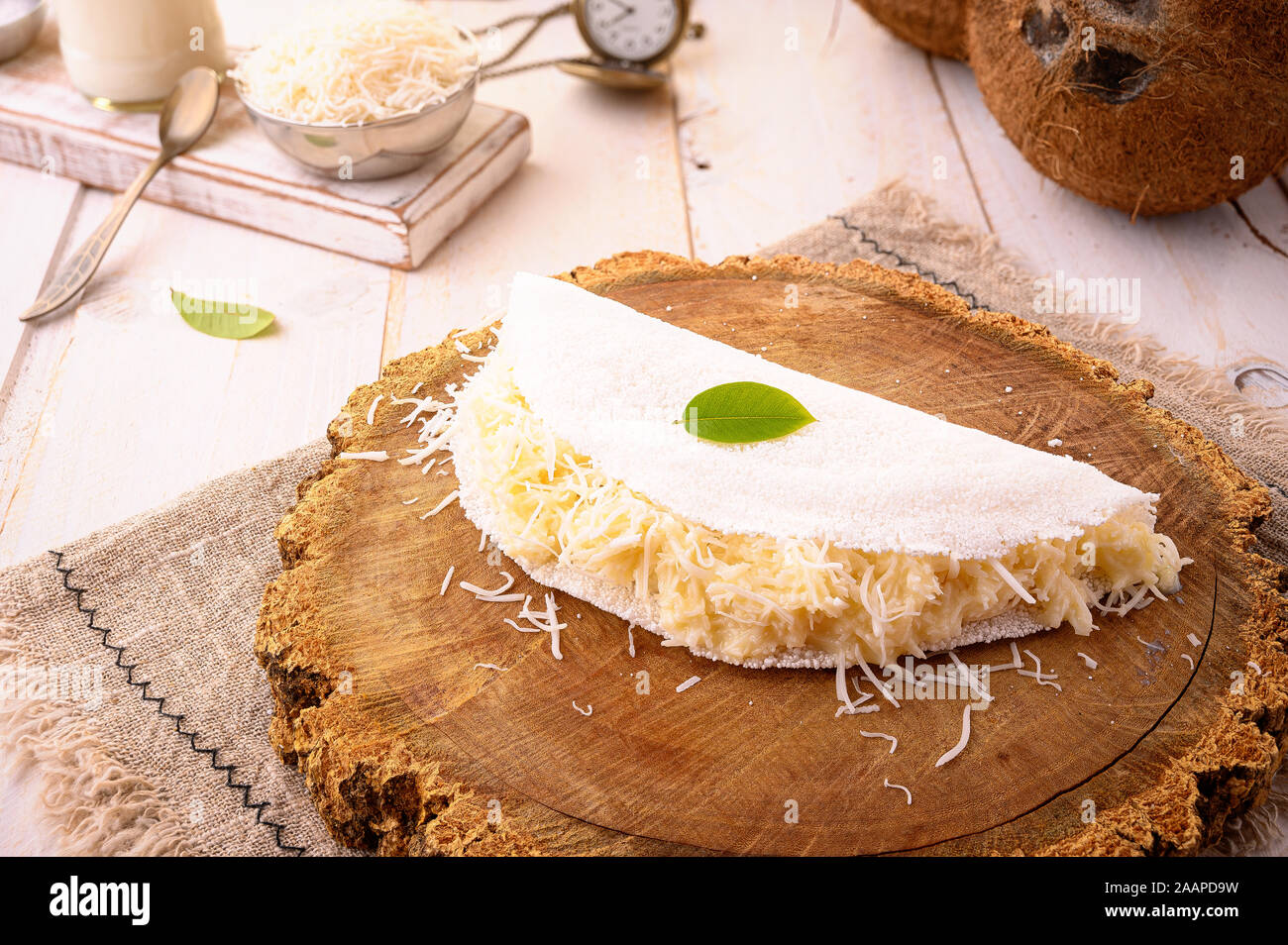 La Farine De Manioc Le Lait Concentre Et La Noix De Coco Le Nord Est De La Nourriture Bresilienne Typique Photo Stock Alamy