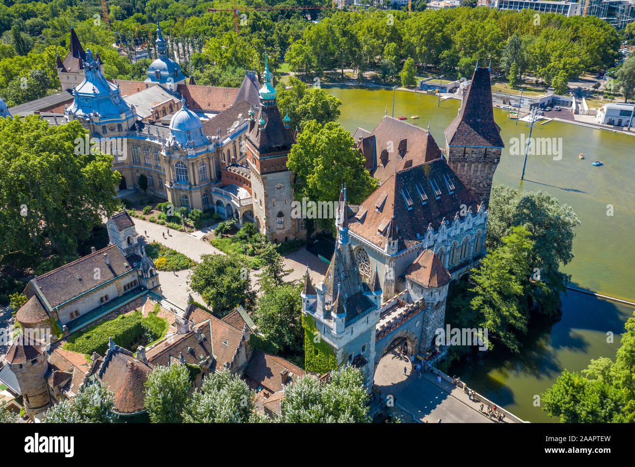 Le Château Vajdahunyad, Budapest, Hongrie. Banque D'Images