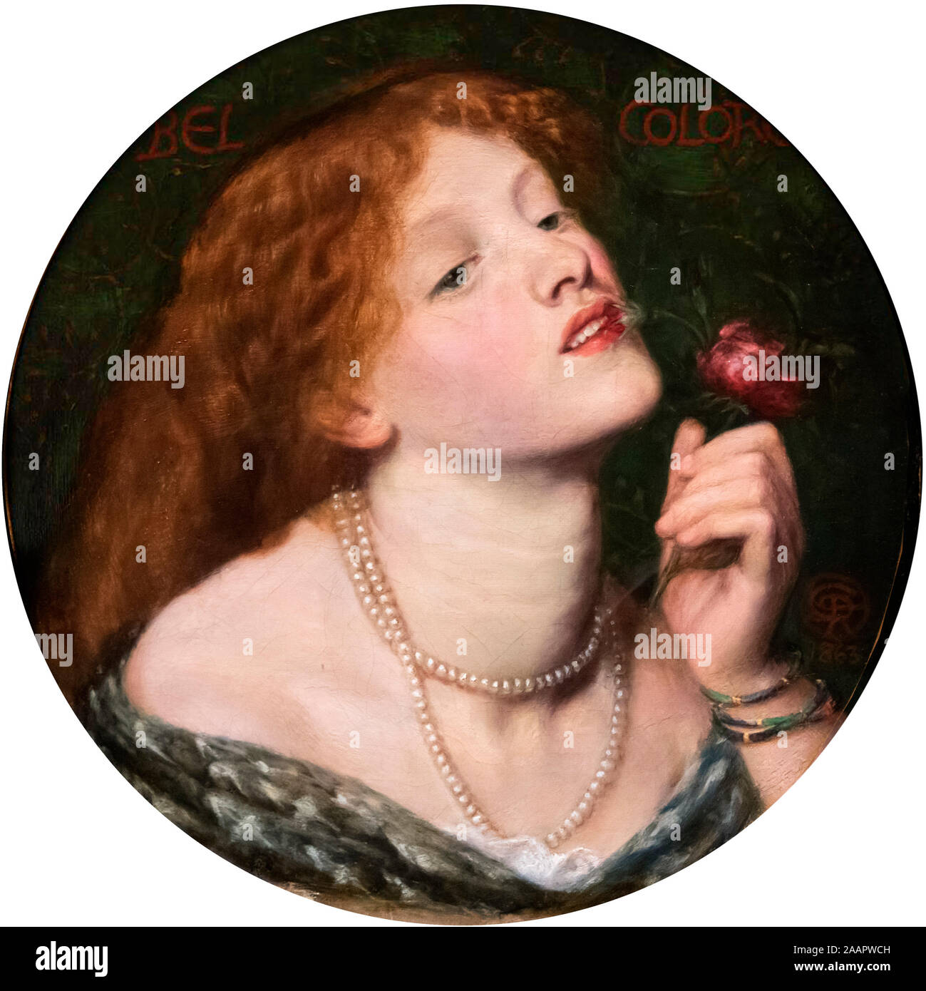 Belcolore par Dante Gabriel Rossetti (1828-1882), huile sur toile, 1863 Banque D'Images