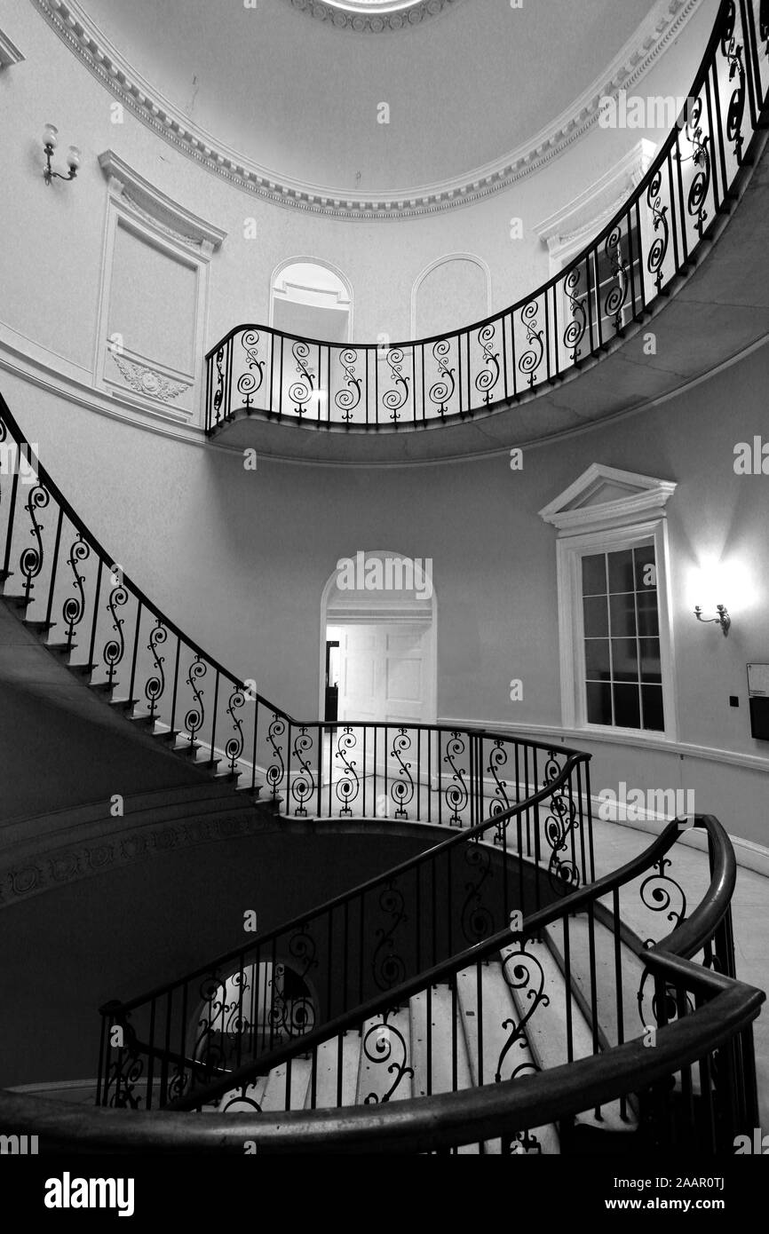 L'Escalier de Nelson, Somerset House, The Strand, London City, Angleterre. Banque D'Images