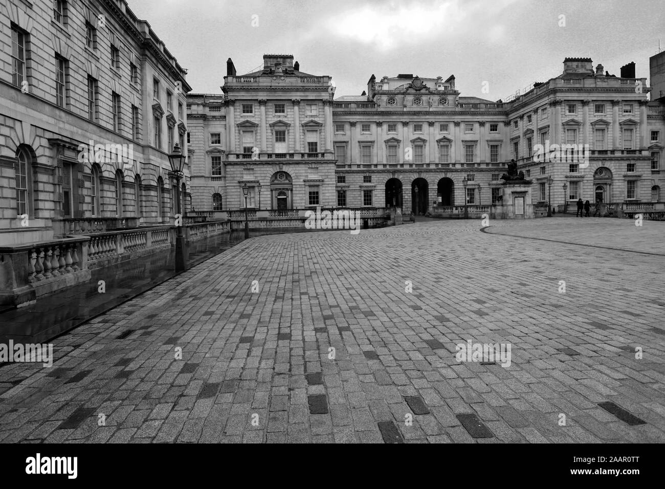 Extérieur de Somerset House, The Strand, London City, Angleterre. Banque D'Images