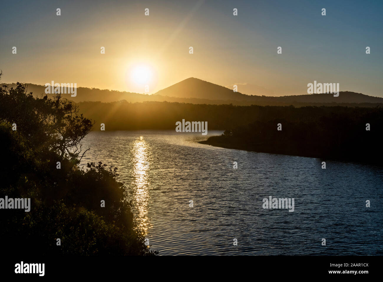 - Yuraygir Arragan lake ; parc national, Red Cliff Beach Banque D'Images