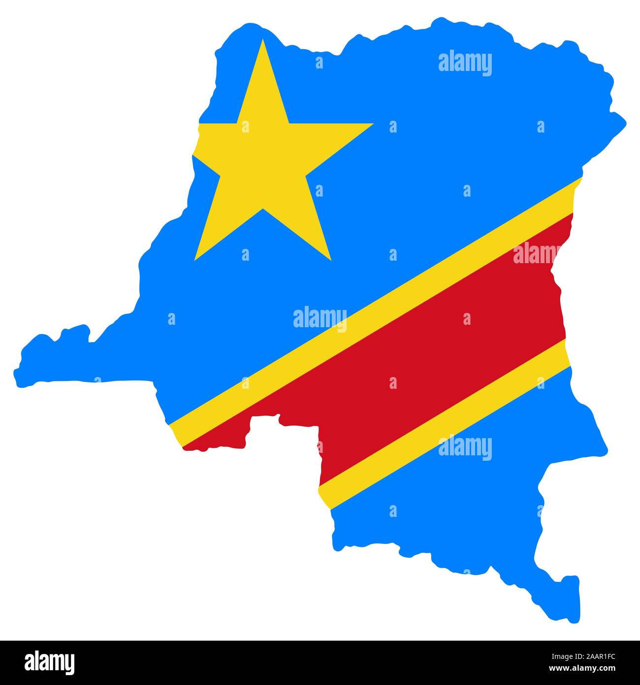République démocratique du Congo Carte Drapeau Vector illustration EPS 10 Illustration de Vecteur