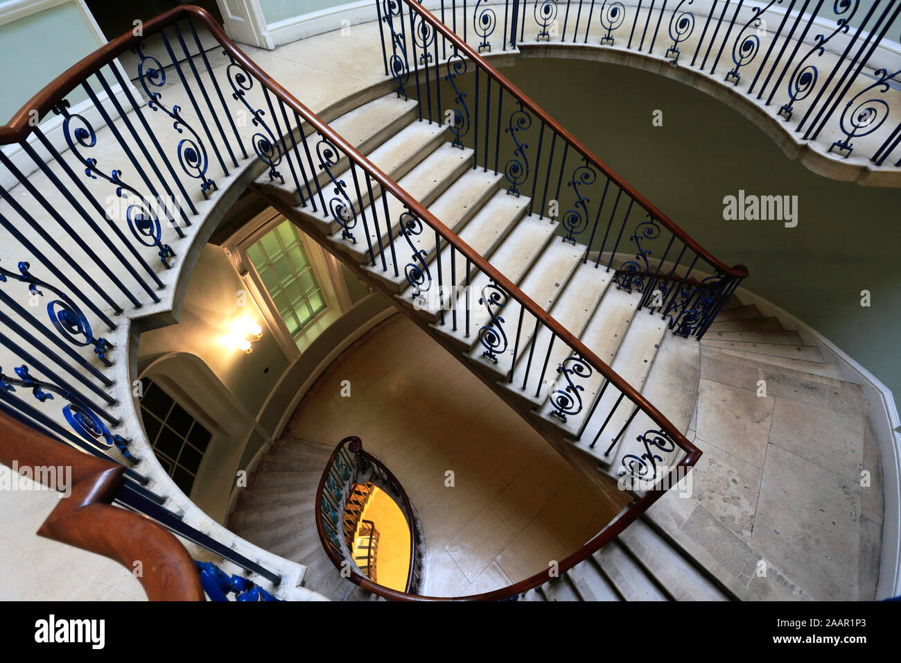 L'Escalier de Nelson, Somerset House, The Strand, London City, Angleterre. Banque D'Images