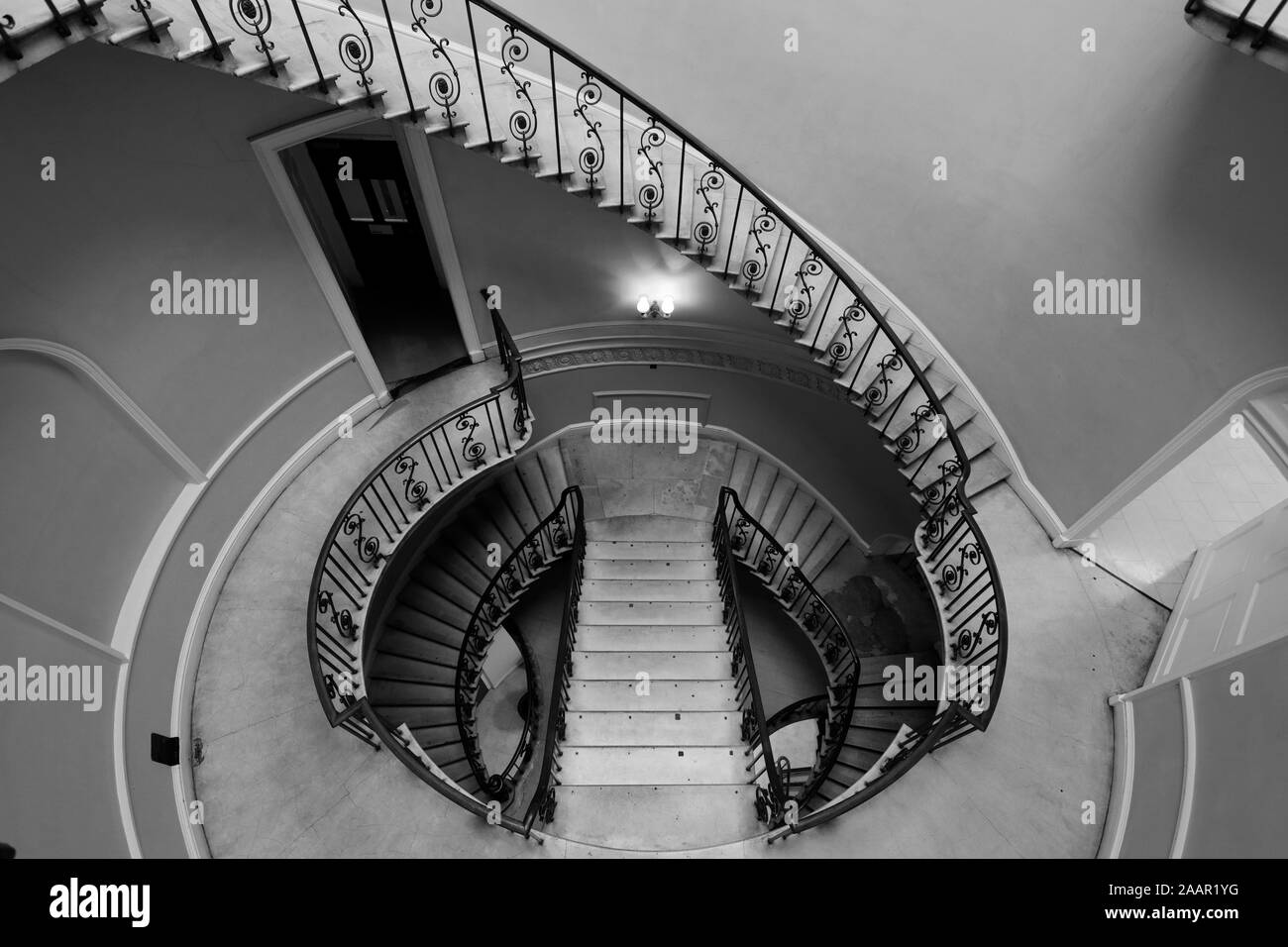L'Escalier de Nelson, Somerset House, The Strand, London City, Angleterre. Banque D'Images