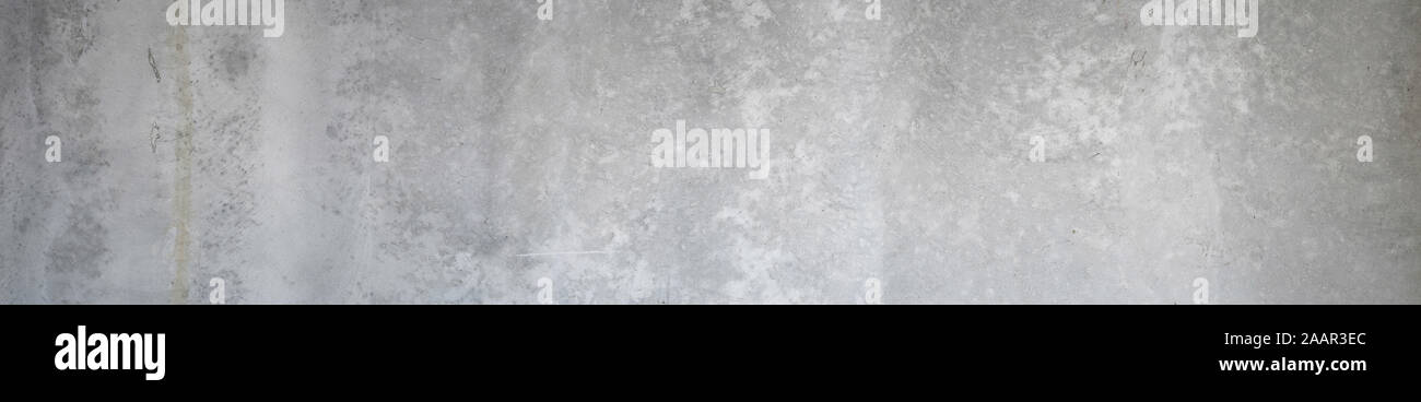 Panorama de la texture de la paroi en béton gris lisse pour l'arrière-plan Banque D'Images