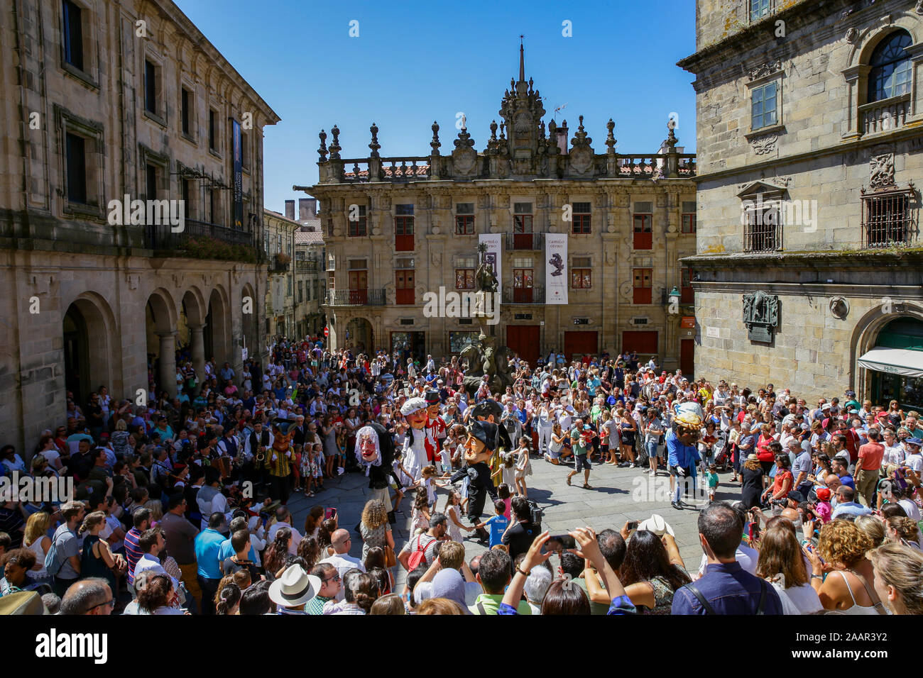 Fête de Saint Jacques l'Apôtre Santiago de Compostela Espagne Banque D'Images
