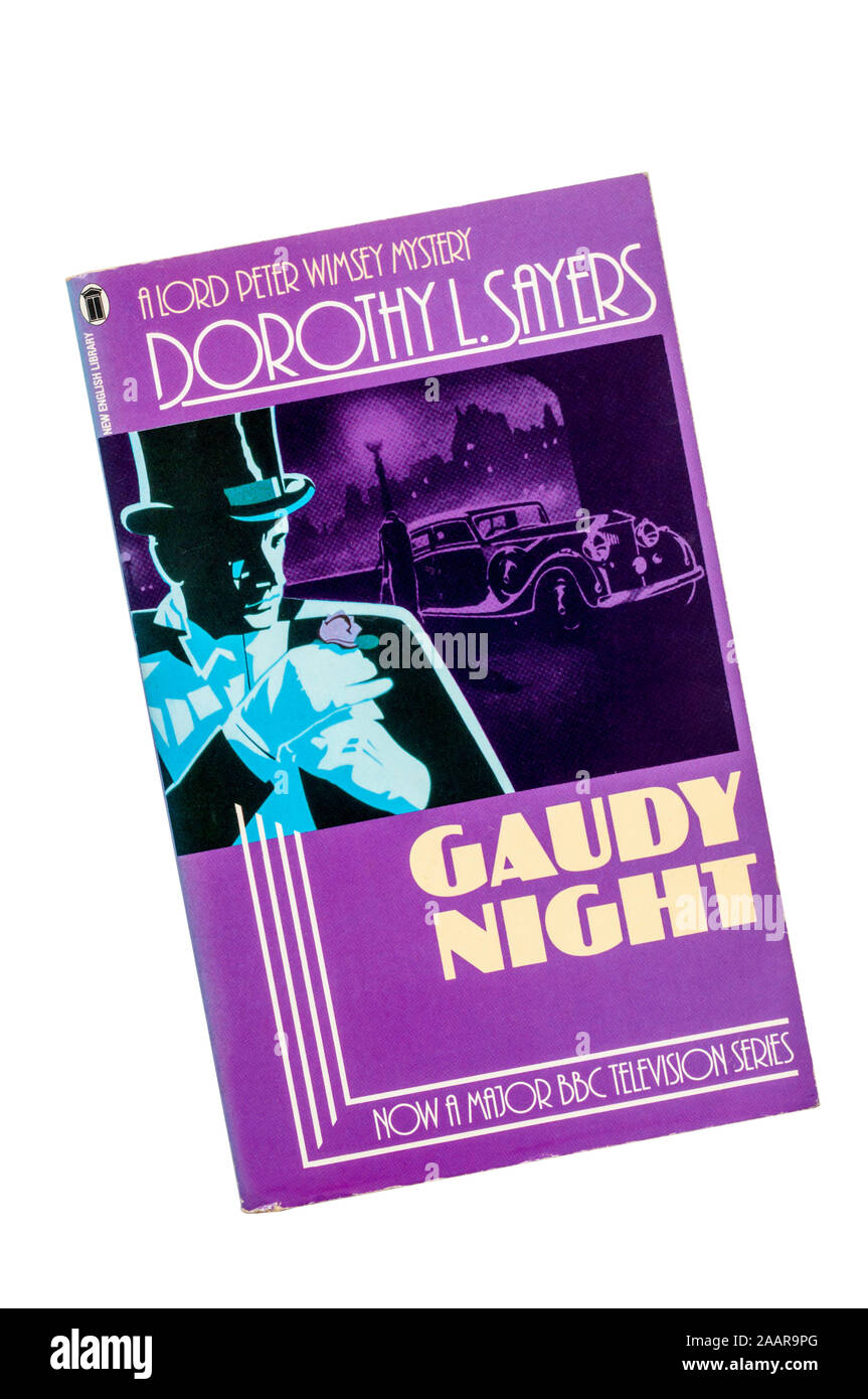 Gaudy Night a été la 10e roman du crime par Dorothy Sayers L doté du gentleman detective Lord Peter Wimsey. Il a été publié pour la première fois en 1935. Banque D'Images