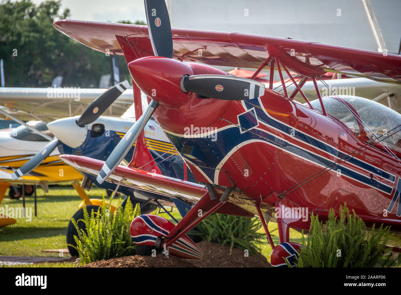 Affichage de plans sur -Sun n' Fun airshow, Lakeland en Floride Banque D'Images