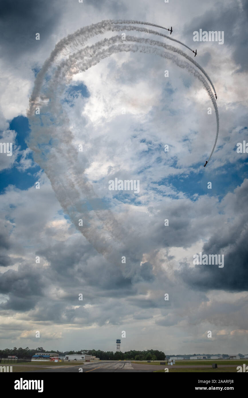 L'AEROSHELL North American T6 Harvard -Sun n' Fun airshow, Lakeland en Floride Banque D'Images