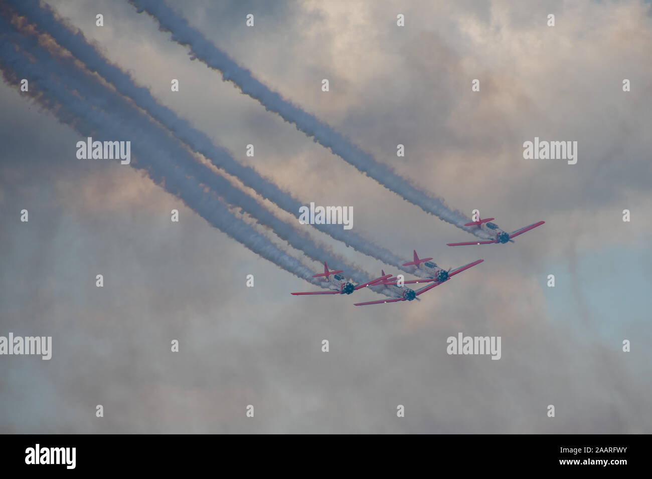 L'AEROSHELL North American T6 Harvard -Sun n' Fun airshow, Lakeland en Floride Banque D'Images