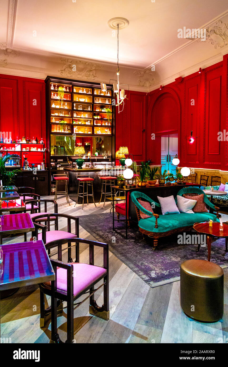Intérieur du Rake's Cafe Bar à l'Andaz Hotel, Londres, Royaume-Uni Banque D'Images