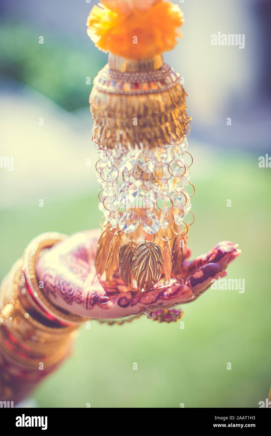 Décoration de mariage indien et des intérieurs Banque D'Images